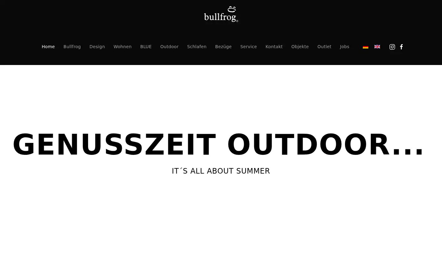 Screenshot of bullfrog-design.de
