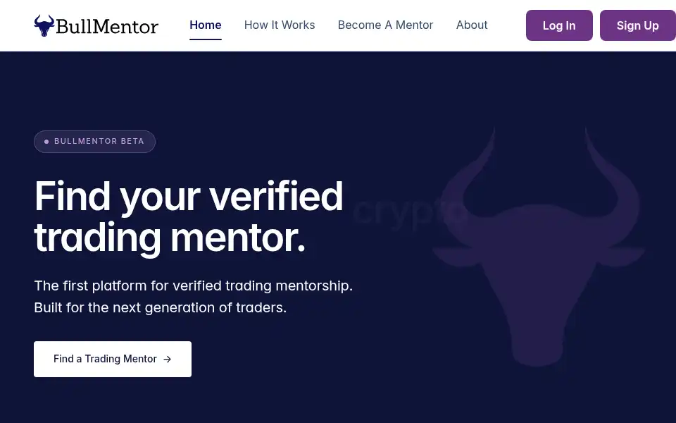 Screenshot of bullmentor.com