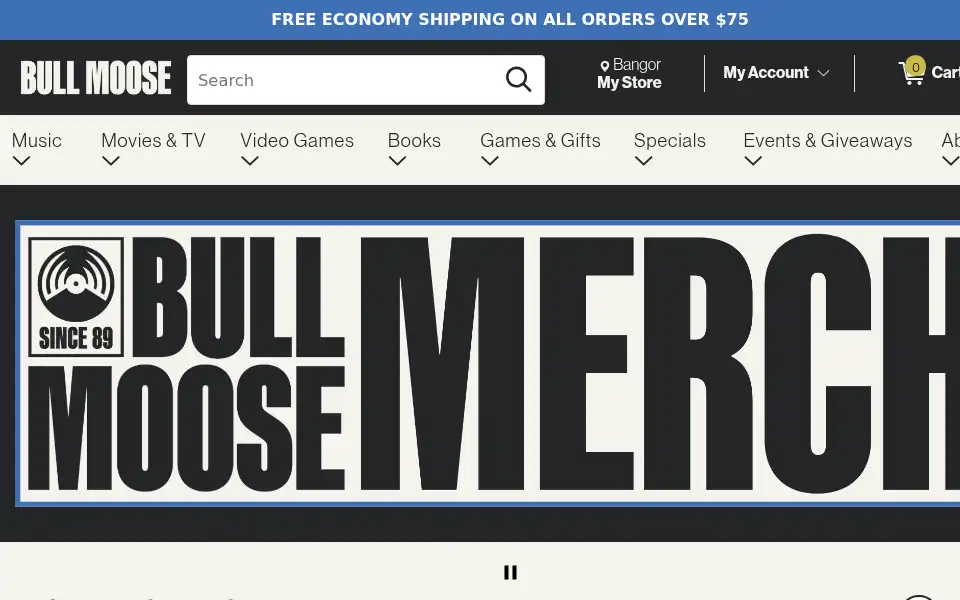 Screenshot of bullmoose.com