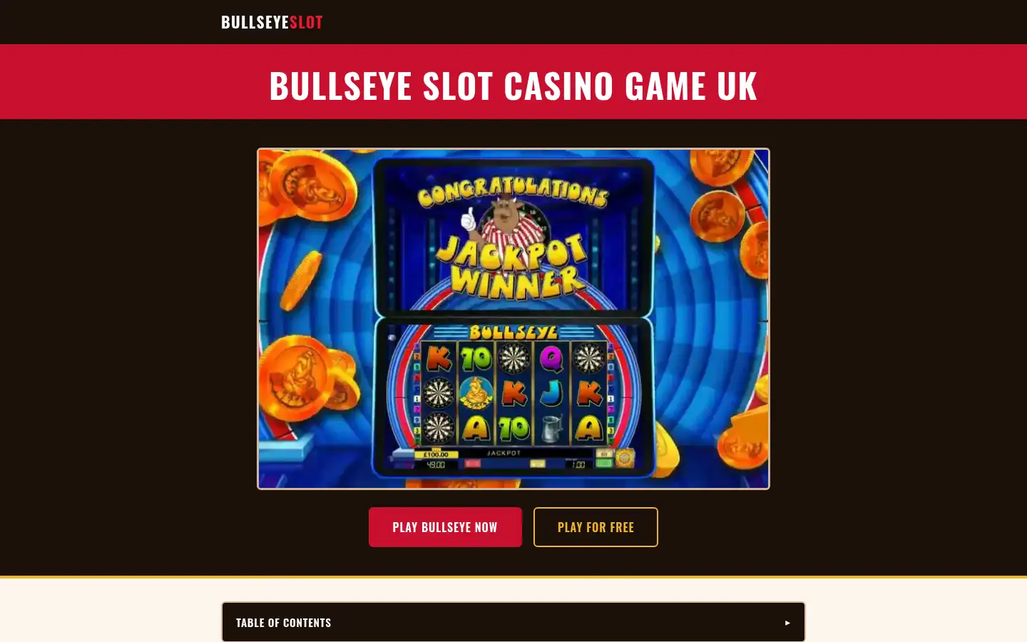 Screenshot of bullseye-slot.com