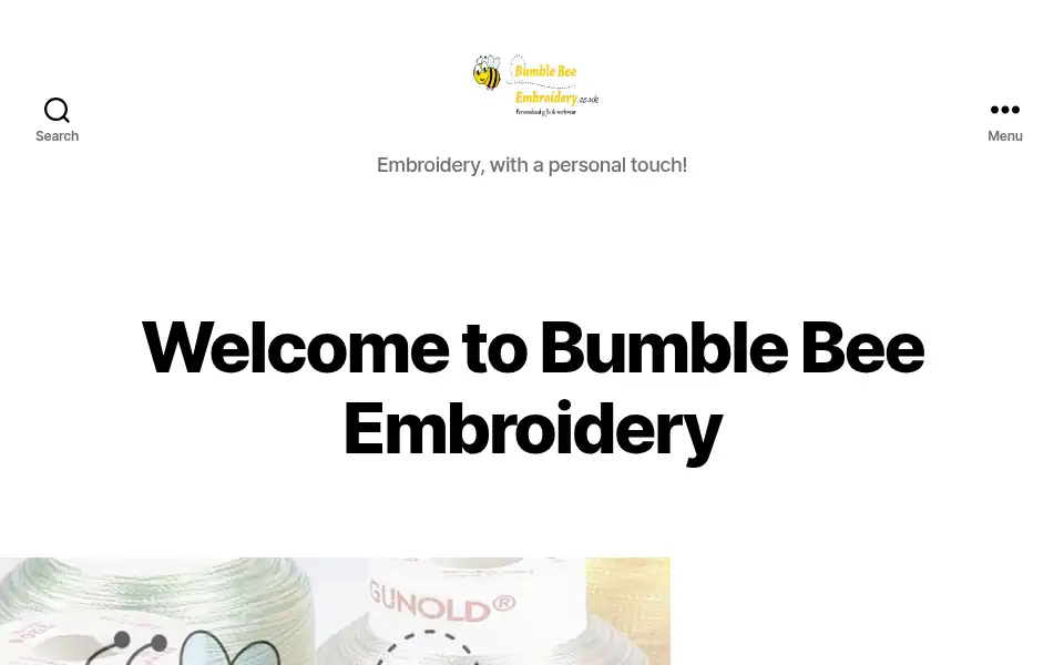 Screenshot of bumblebeeembroidery.co.uk