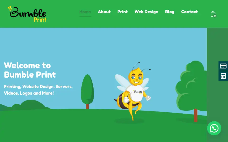 Screenshot of bumbleprint.co.uk