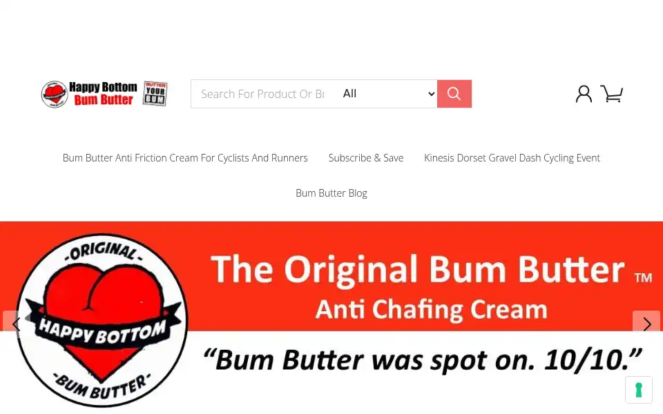 Screenshot of bumbutter.co.uk