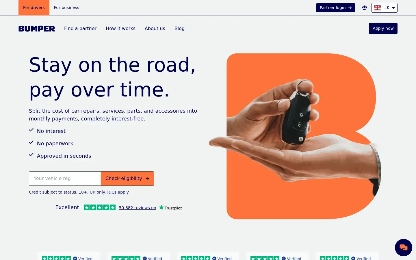 Screenshot of bumper.co
