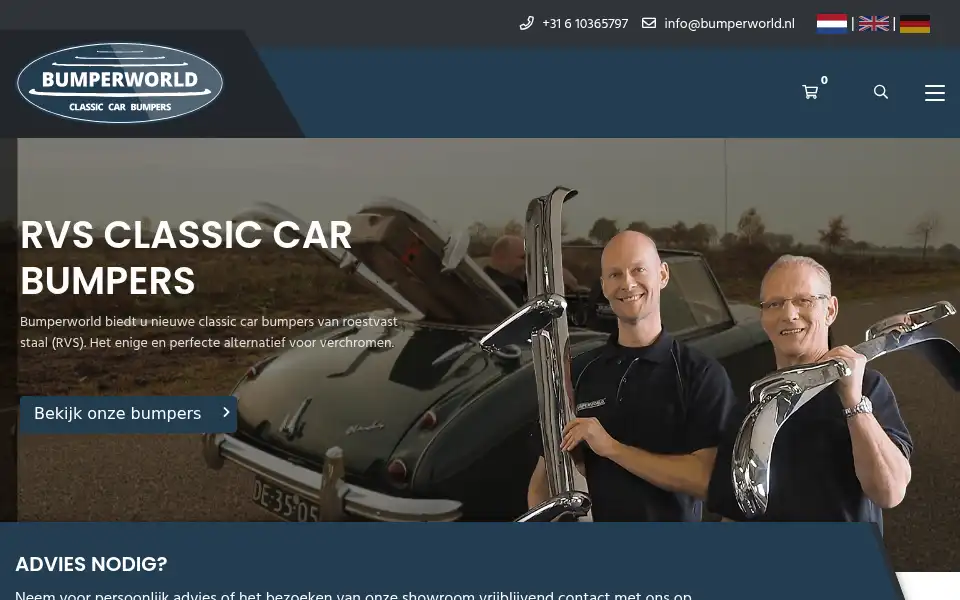 Screenshot of bumperworld.nl