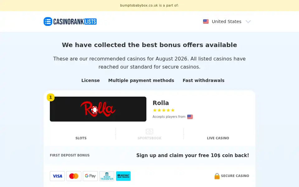 Screenshot of bumptobabybox.co.uk