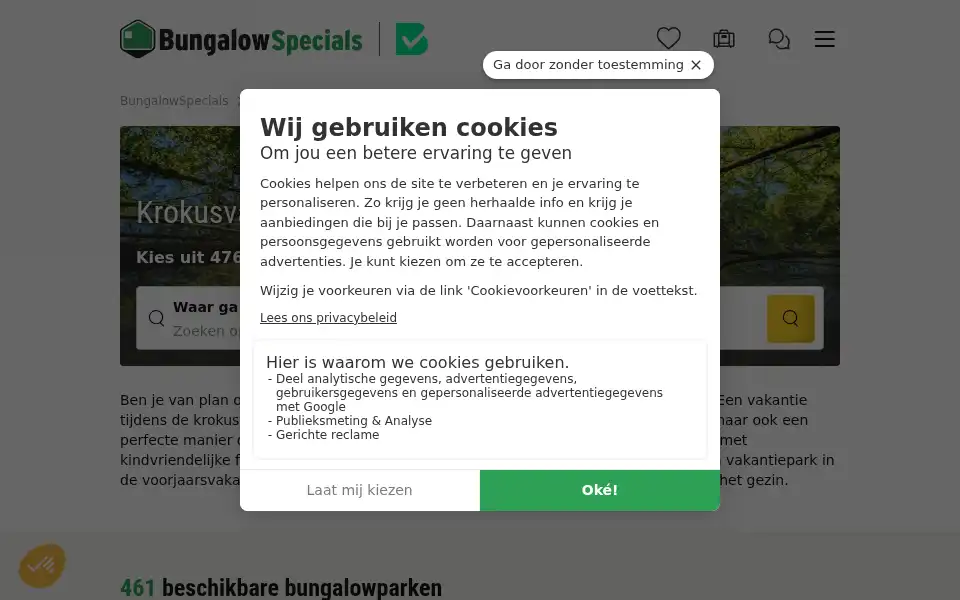 Screenshot of bungalowspecials.be