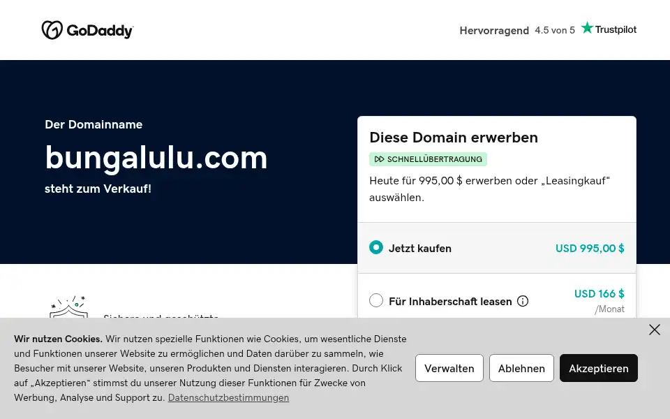Screenshot of bungalulu.com