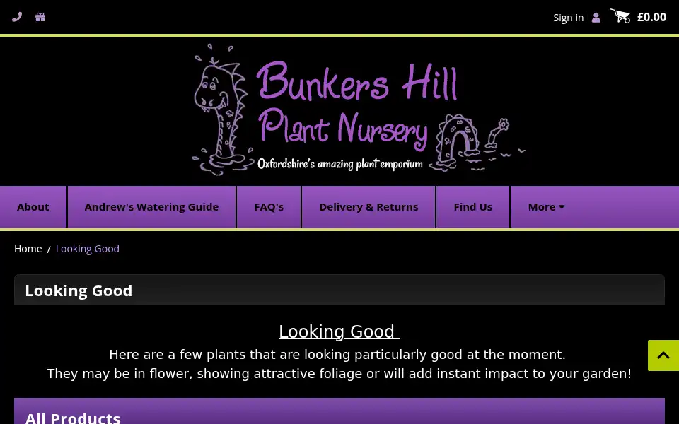 Screenshot of bunkershillgardenshop.co.uk