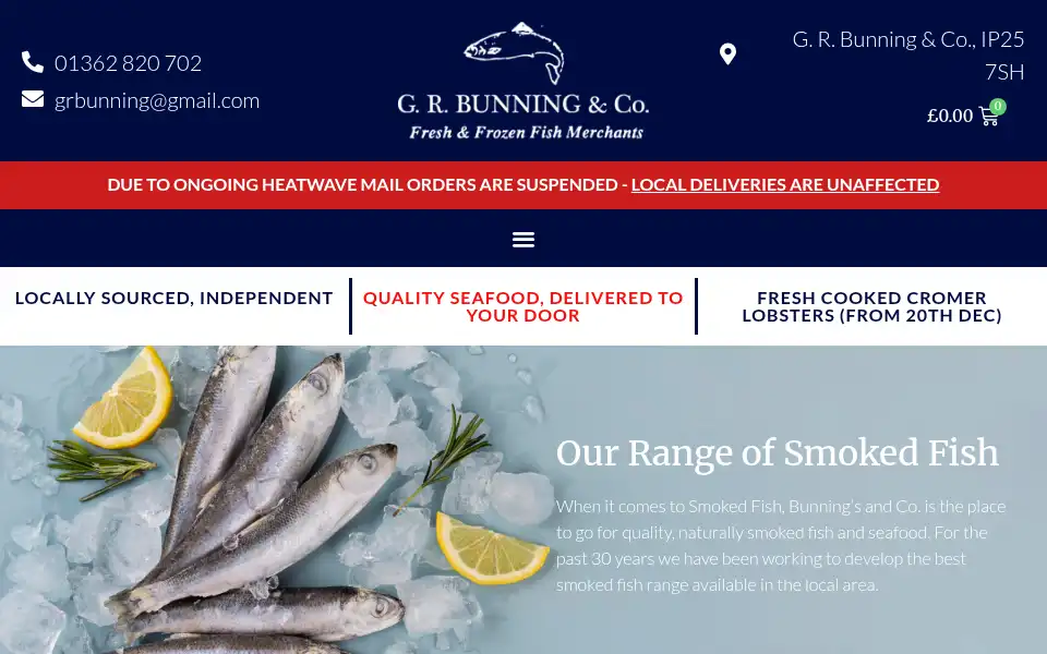 Screenshot of bunningsfish.co.uk