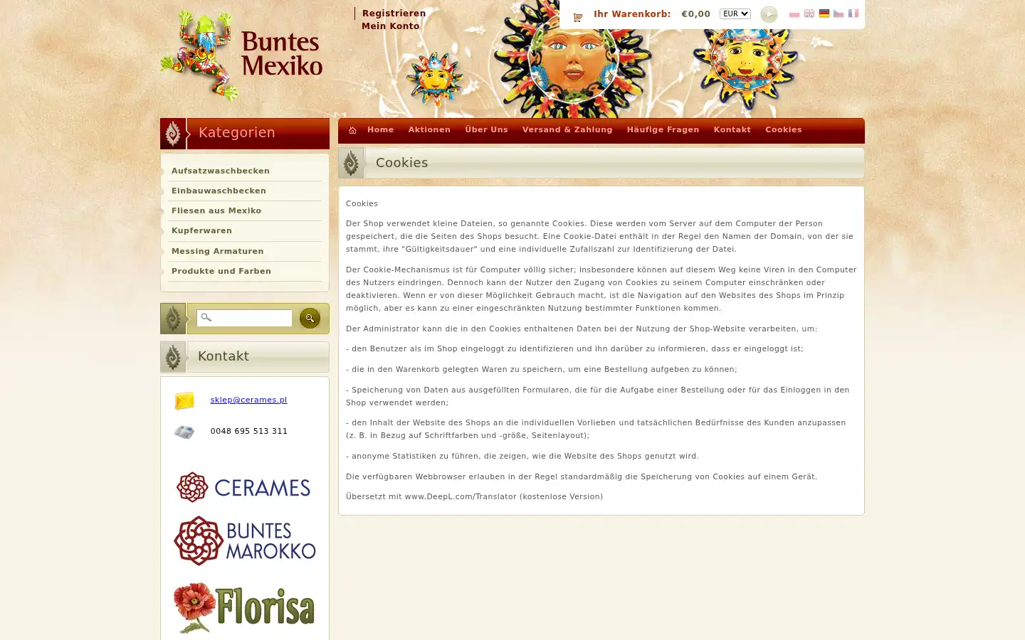 Screenshot of buntesmexiko.de