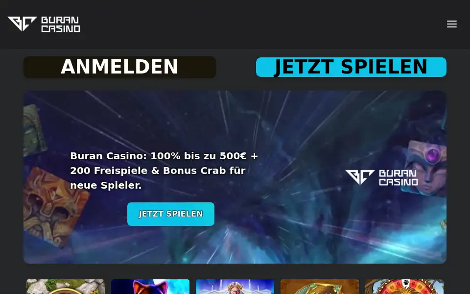 Screenshot of burancasino20.com