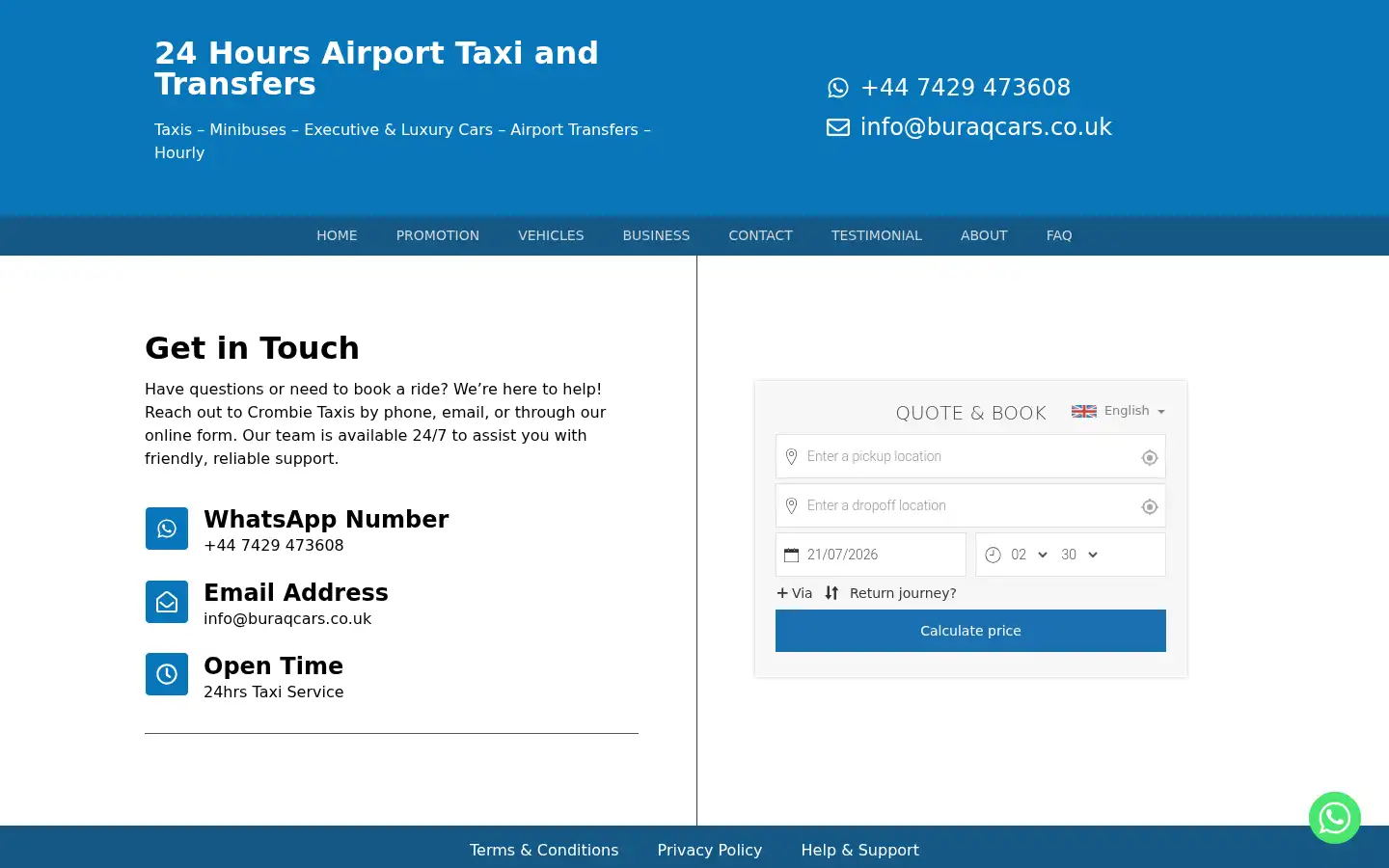 Screenshot of buraqcarstaxisnetwork.site