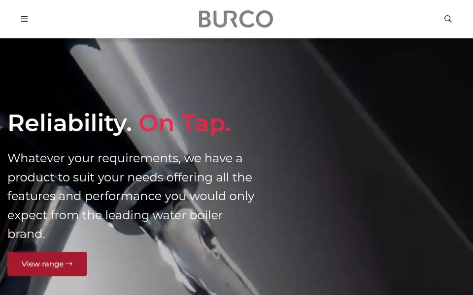 Screenshot of burco.co.uk