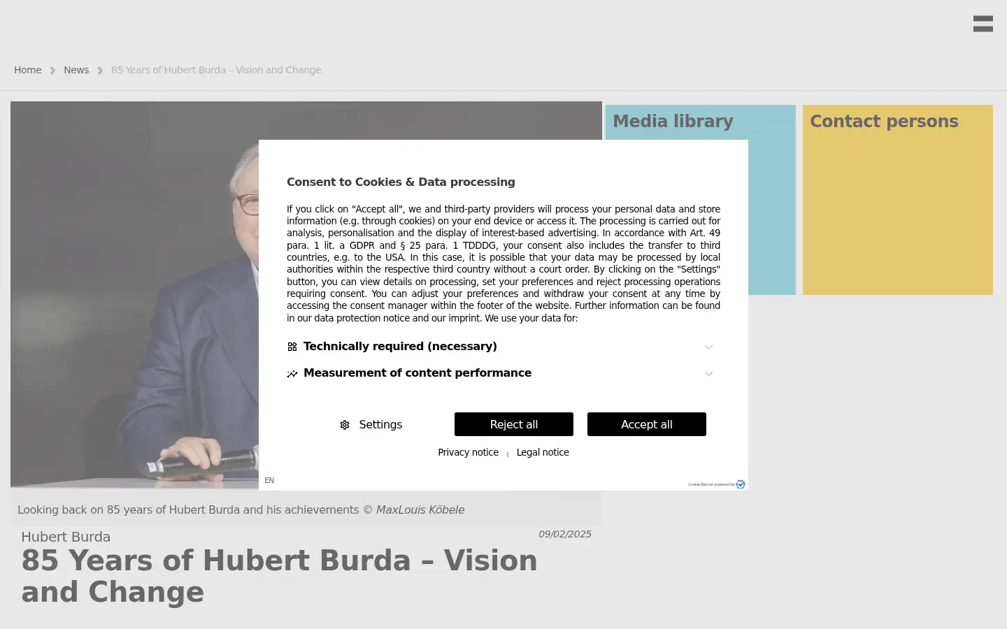 Screenshot of burda.com