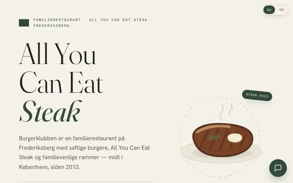 Screenshot of burgerklubben.com