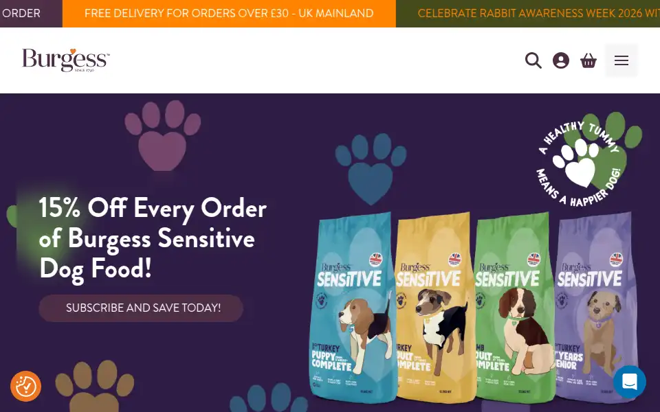 Screenshot of burgesspetcare.com