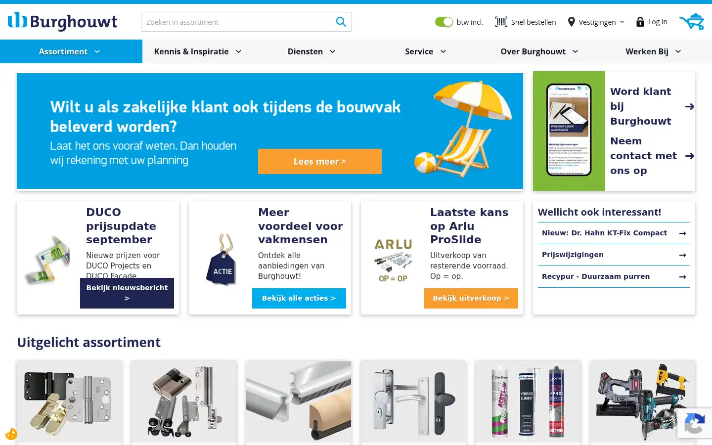 Screenshot of burghouwt.nl