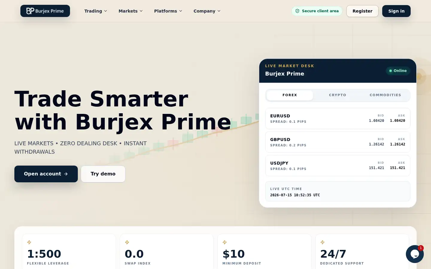 Screenshot of burjexprime.com
