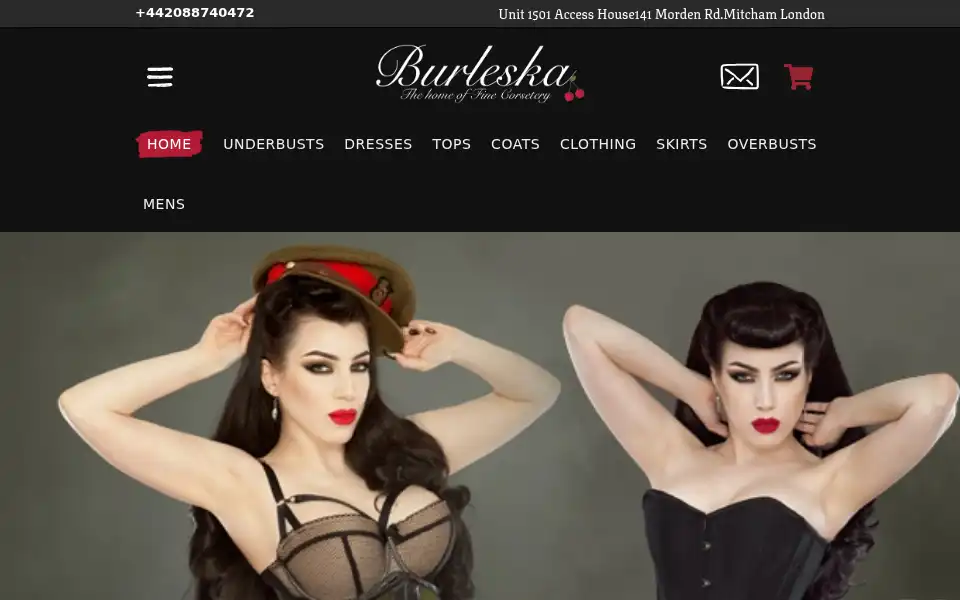 Screenshot of burleska.co.uk