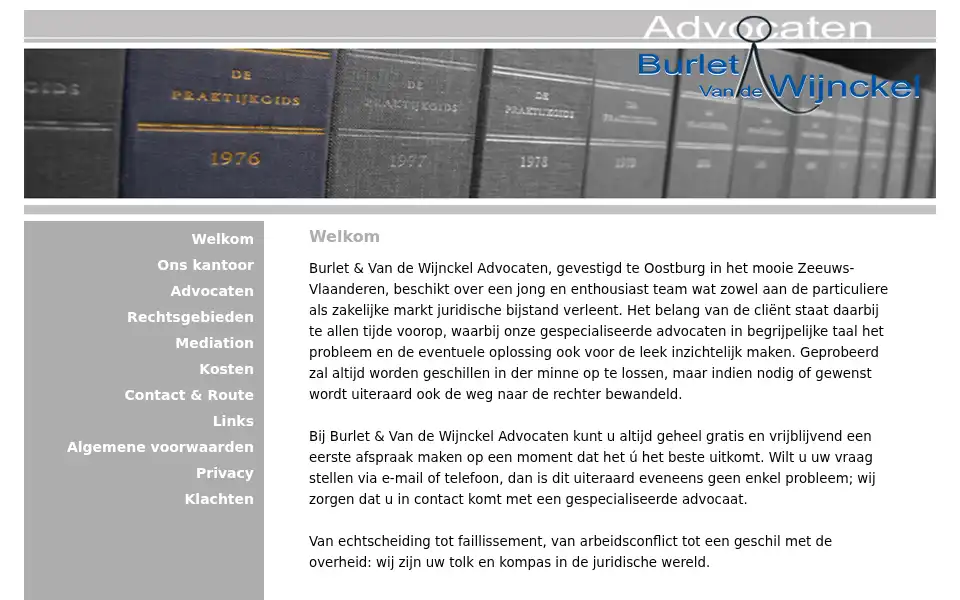 Screenshot of burletvandewijnckel.nl