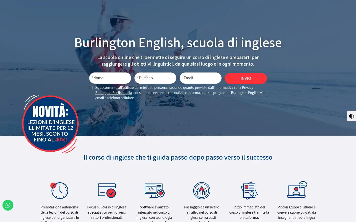 Screenshot of burlingtonenglish.it