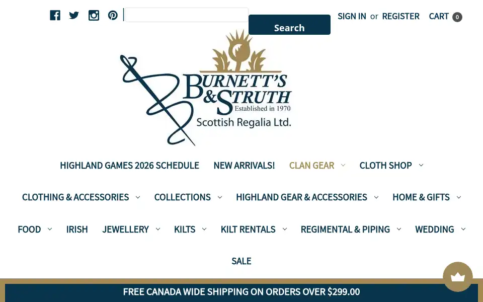 Screenshot of burnetts-struth.com