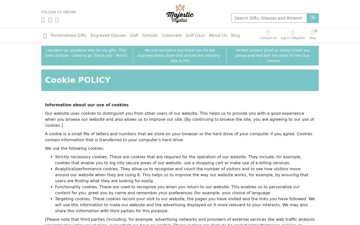 Screenshot of burnscrystal.co.uk