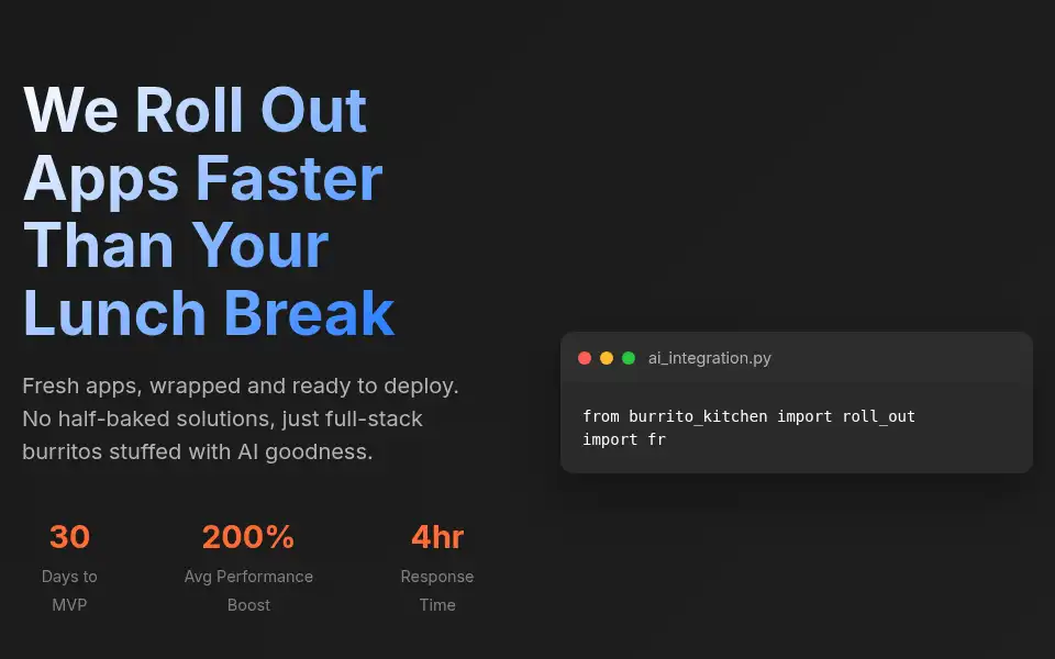 Screenshot of burritoapps.com