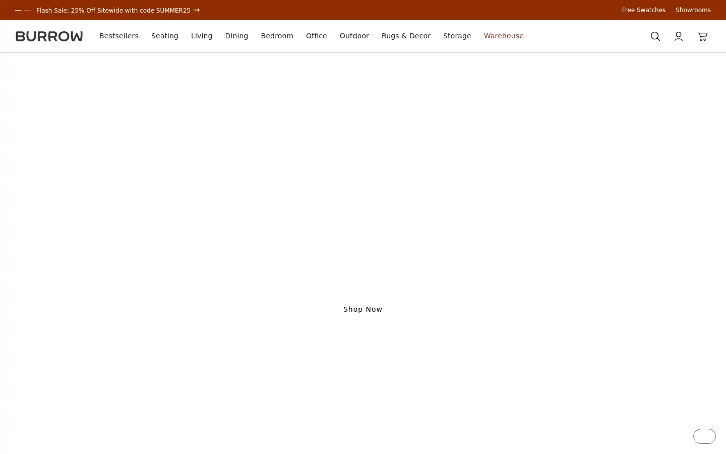 Screenshot of burrow.com
