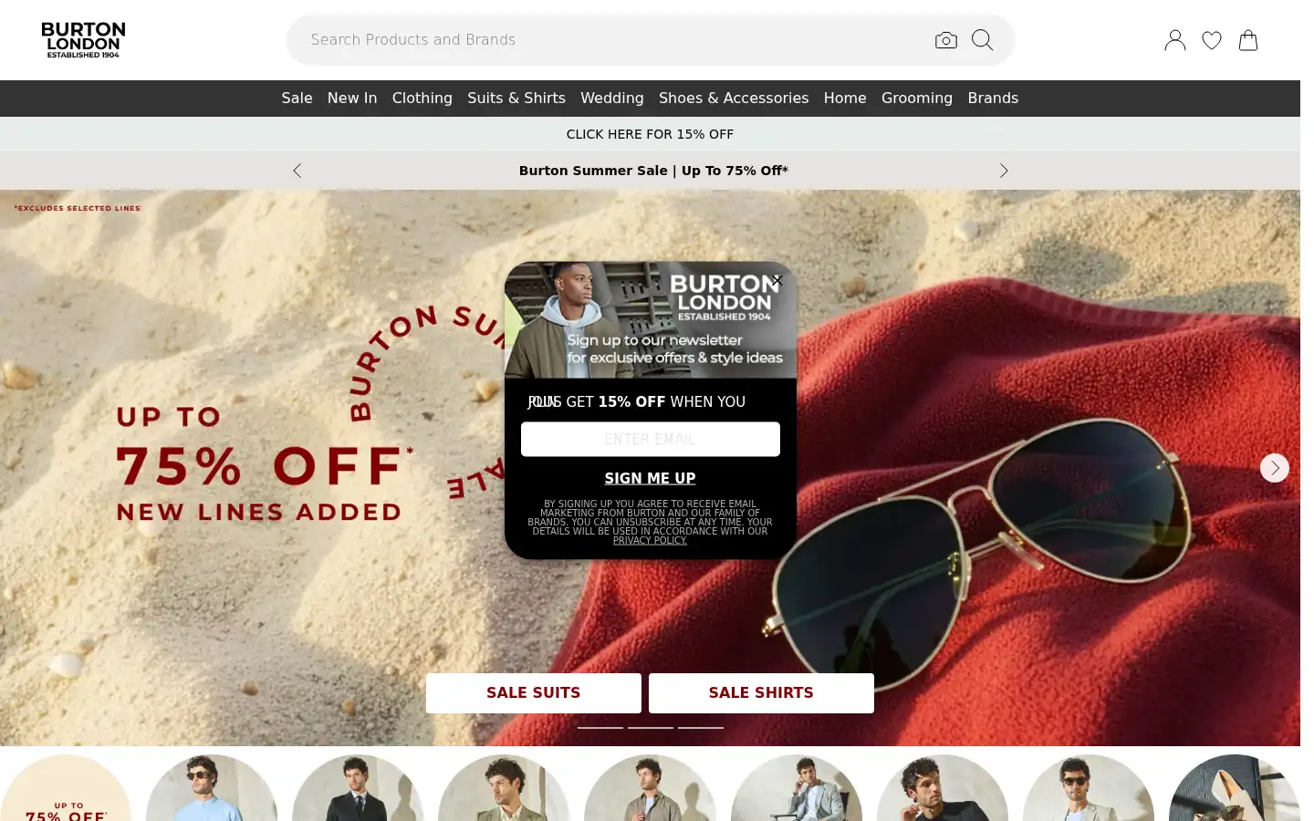 Screenshot of burton.co.uk