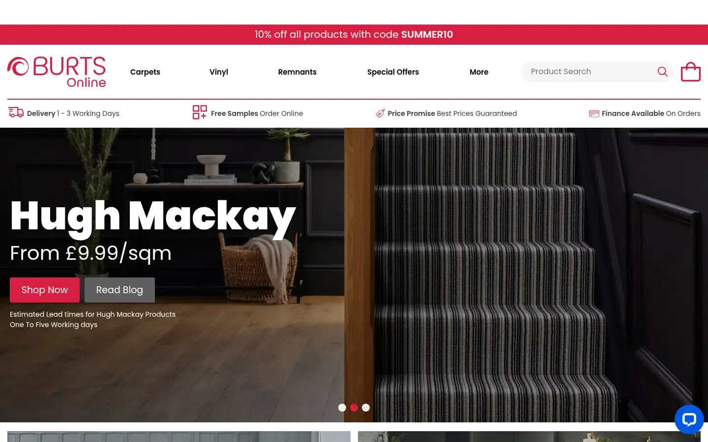 Screenshot of burts.co.uk
