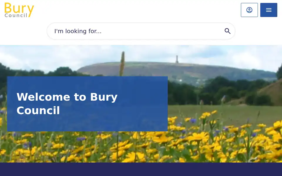 Screenshot of bury.gov.uk