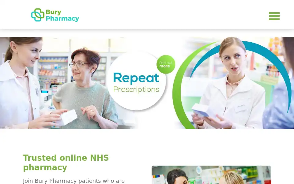 Screenshot of bury-pharmacy.co.uk