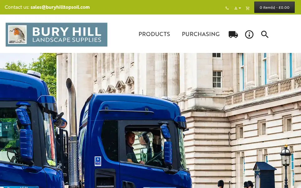 Screenshot of buryhilltopsoilandlogs.co.uk