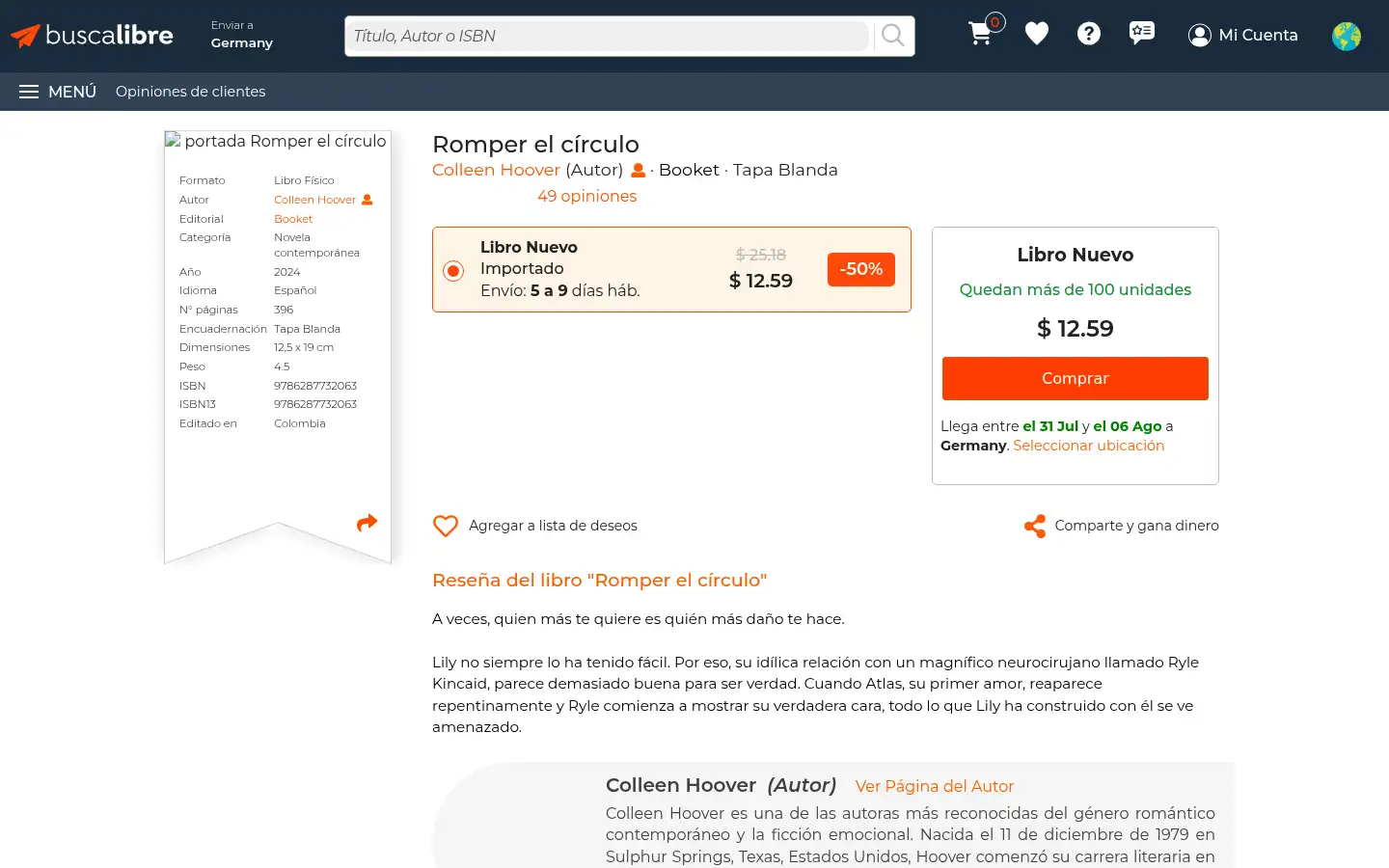 Screenshot of buscalibre.co