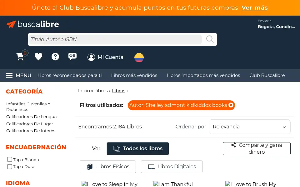 Screenshot of buscalibre.com.co