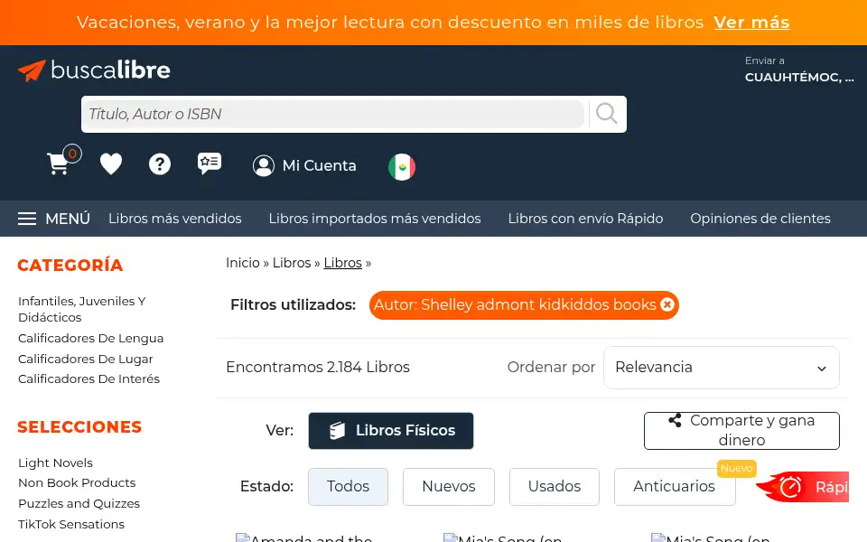 Screenshot of buscalibre.com.mx