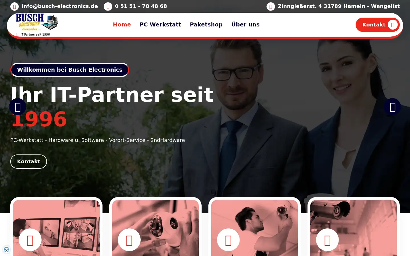 Screenshot of busch-electronics.de
