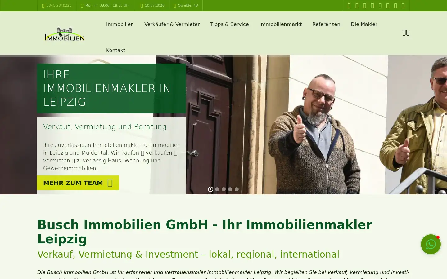 Screenshot of busch-immobilien-leipzig.de