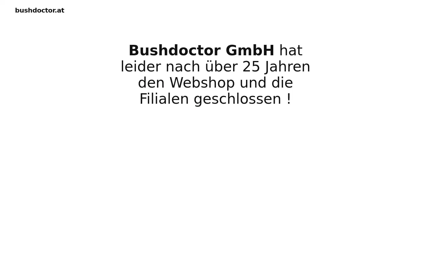 Screenshot of bushdoctor.at
