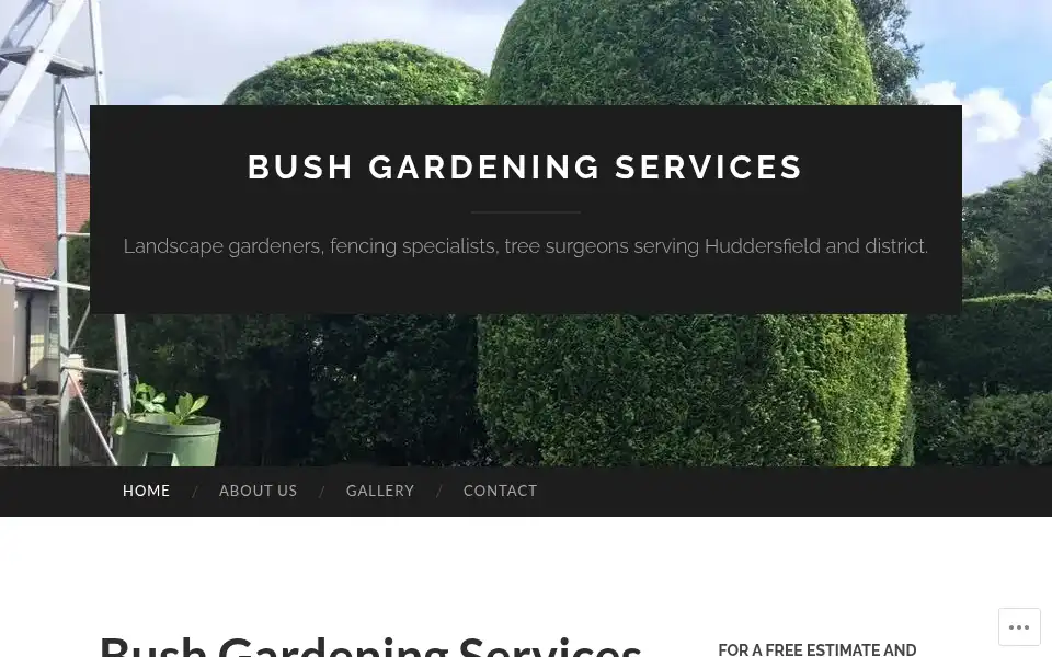 Screenshot of bushgardeningservices.co.uk