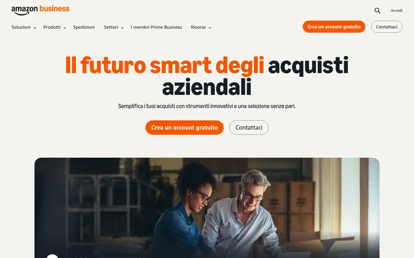 Screenshot of business.amazon.it