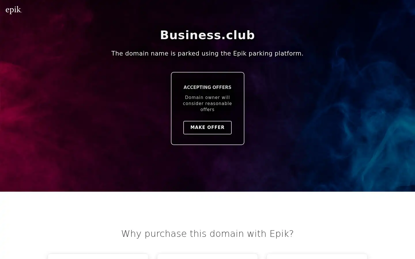 Screenshot of business.club