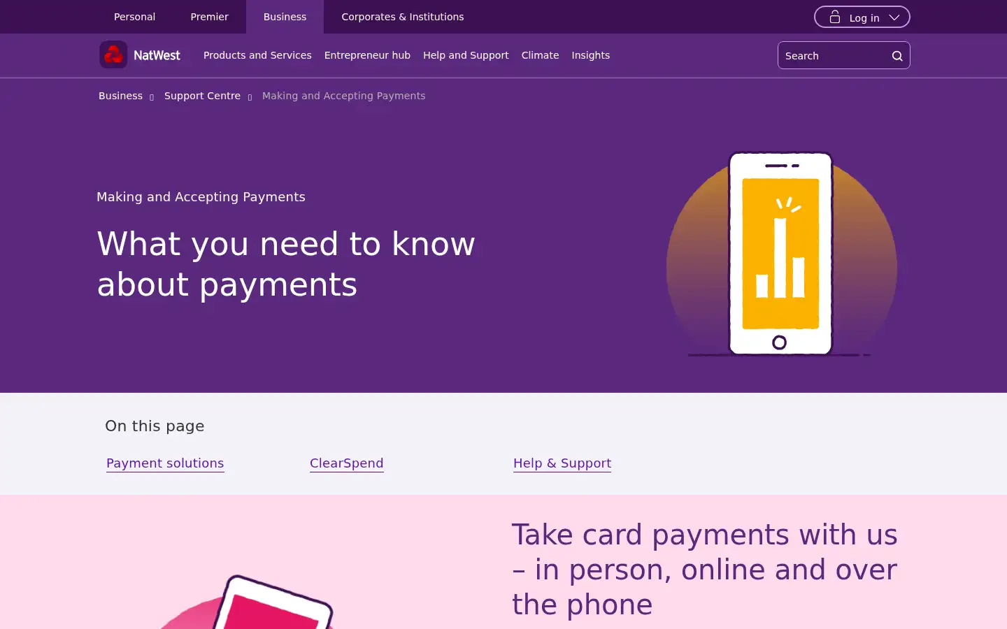 Screenshot of business.natwest.com