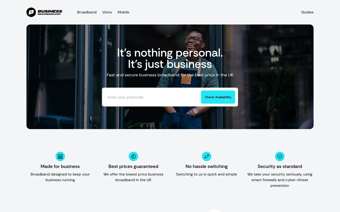 Screenshot of businessbroadband.com