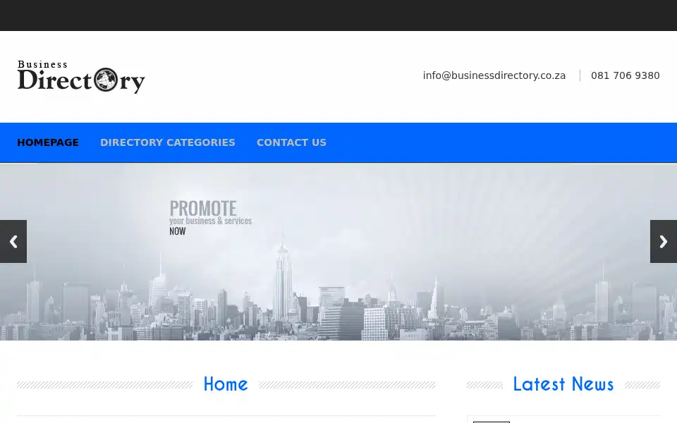 Screenshot of businessdirectory.co.za
