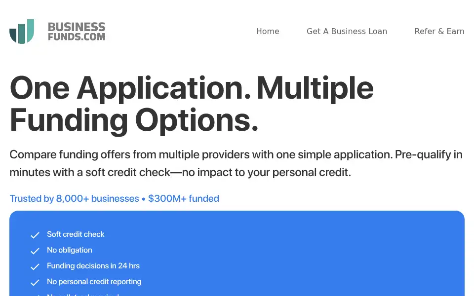 Screenshot of businessfunds.com