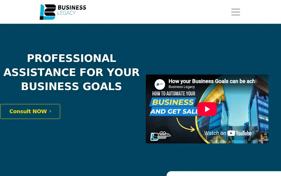 Screenshot of businesslegacy.net