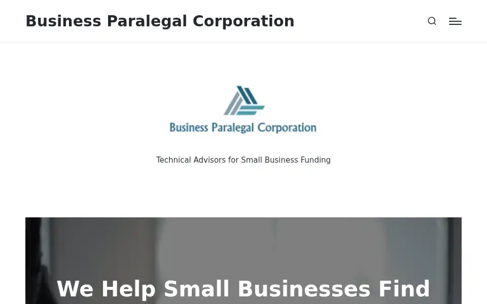 Screenshot of businessparalegalcorp.com